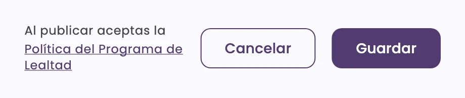 The editor footer with the program policy and the Cancel and Save buttons
