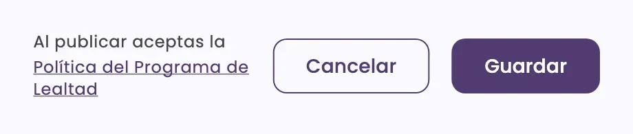 The editor footer with the program policy and the Cancel and Save buttons