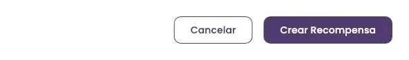The form footer with the Cancel and Create Reward buttons